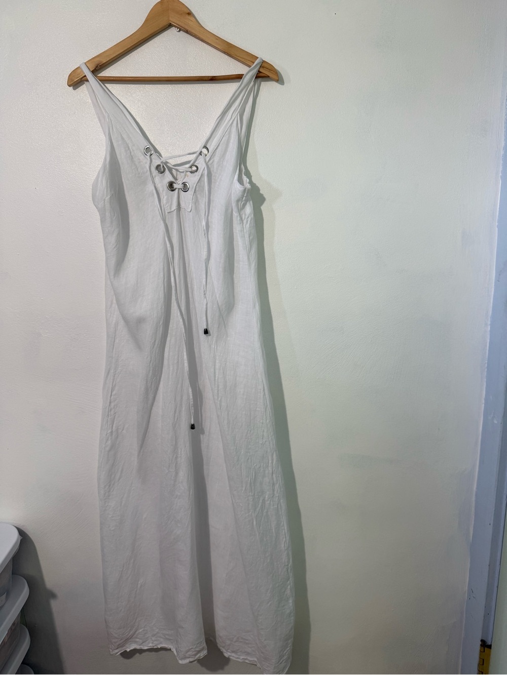 Laura Gotti Made In Italy Linen Maxi Dress Beach Cover Up flaw - Picture 2 of 11